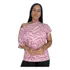 Blusa Manga Curta Ampla Feminina Meia Estação Veste Leg
