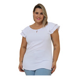 Blusa Manga Curta Babado