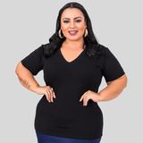 Blusa Manga Curta Decote