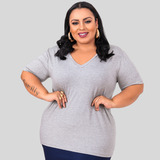 Blusa Manga Curta Decote