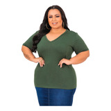Blusa Manga Curta Decote