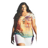Blusa Manga Curta Estampada