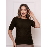 Blusa Manga Curta Feminina