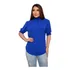 Blusa Manga Curta Gola Alta Feminina Social Franzida Princes
