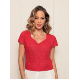 Blusa Manga Curta Laise