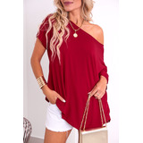 Blusa Manga Curta Morcego
