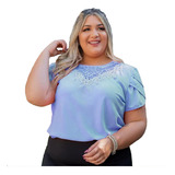 Blusa Manga Curta Plus