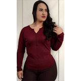 Blusa Manga Longa Camiseta