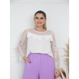 Blusa Manga Longa Com