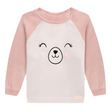 Blusa Manga Longa Em Tricô Com Bordado Divertido Kukiê