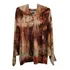 Blusa Manga Longa Feminina Morcego De Capuz Tie Dye Viscose