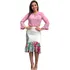 Blusa Manga Longa Flare Moda Evangélica Com Laço Barata 
