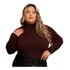 Blusa Manga Longa Meia Estação Plus Size Gola Alta Cacharrel