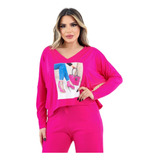 Blusa Manga Longa Morcego