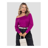 Blusa Manga Longa Ombro