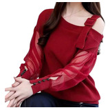 Blusa Manga Longa Ombro