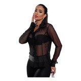 Blusa Manga Longa Social