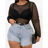 Blusa Manga Longa Tela