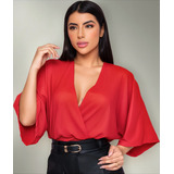 Blusa Manga Morcego Transpassada