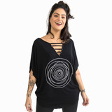 Blusa Max Sobre Legging Estampada Astronomia Gola V Feminia