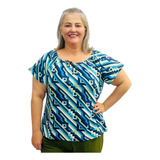 Blusa Moda Ciganinha Estampada