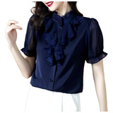 Blusa Moda Coreana Chiffon