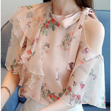 Blusa Moda Coreana Chiffon