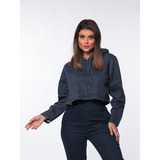 Blusa Moletom Feminina Cropped