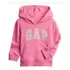 Blusa Moletom Infantil Rosa Com Capuz Gap