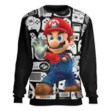 Blusa Moletom Mario Bros