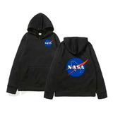 Blusa Moletom Tumblr Nasa Galaxia Frente E Costas Canguru