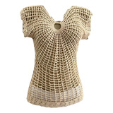 Blusa Morcego Em Croche