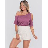 Blusa Ombro Assimetrico Feminina