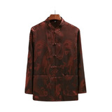 Blusa Oriental Chinesa Marrom