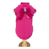 Blusa Para Cachorra E Gata Em Tricô Pink G