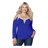 Blusa Peplum Renda Guipir