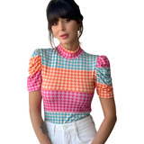 Blusa Pied Colorido Basica