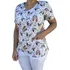Blusa Pijama Cirúrgico Feminino Veterinária Estampado