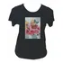 Blusa Plus Size Aplicação  Com Estampa Flores  Tam. G9 E G10
