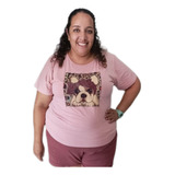 Blusa Plus Size Aplicacao