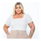 Blusa Plus Size Gola