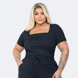 Blusa Plus Size Gola
