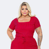 Blusa Plus Size Gola
