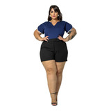 Blusa Plus Size Gola