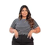 Blusa Plus Size Listrada