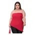 Blusa Plus Size Tomara Que Caia Com Bojo Assimétrica Luxo