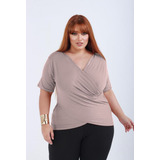 Blusa Plus Size Transpassada
