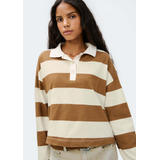 Blusa Polo Feminina Manga