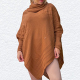 Blusa Poncho Kimono Tricot