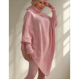 Blusa Poncho Kimono Tricot
